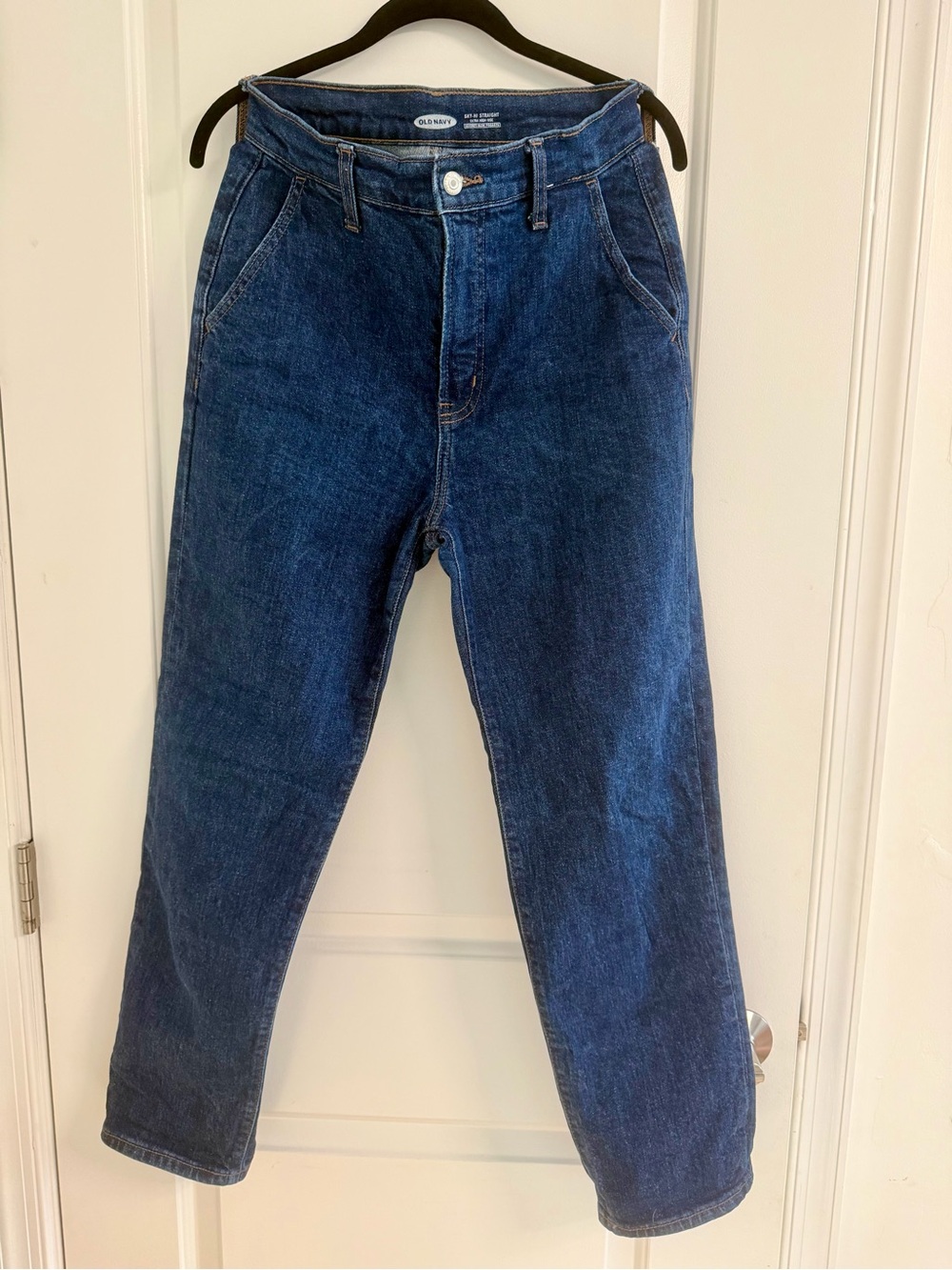 Old Navy Women's Dark Blue Boyfriend Jeans- 4